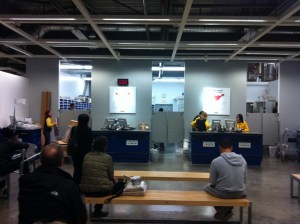 Returns desk at IKEA